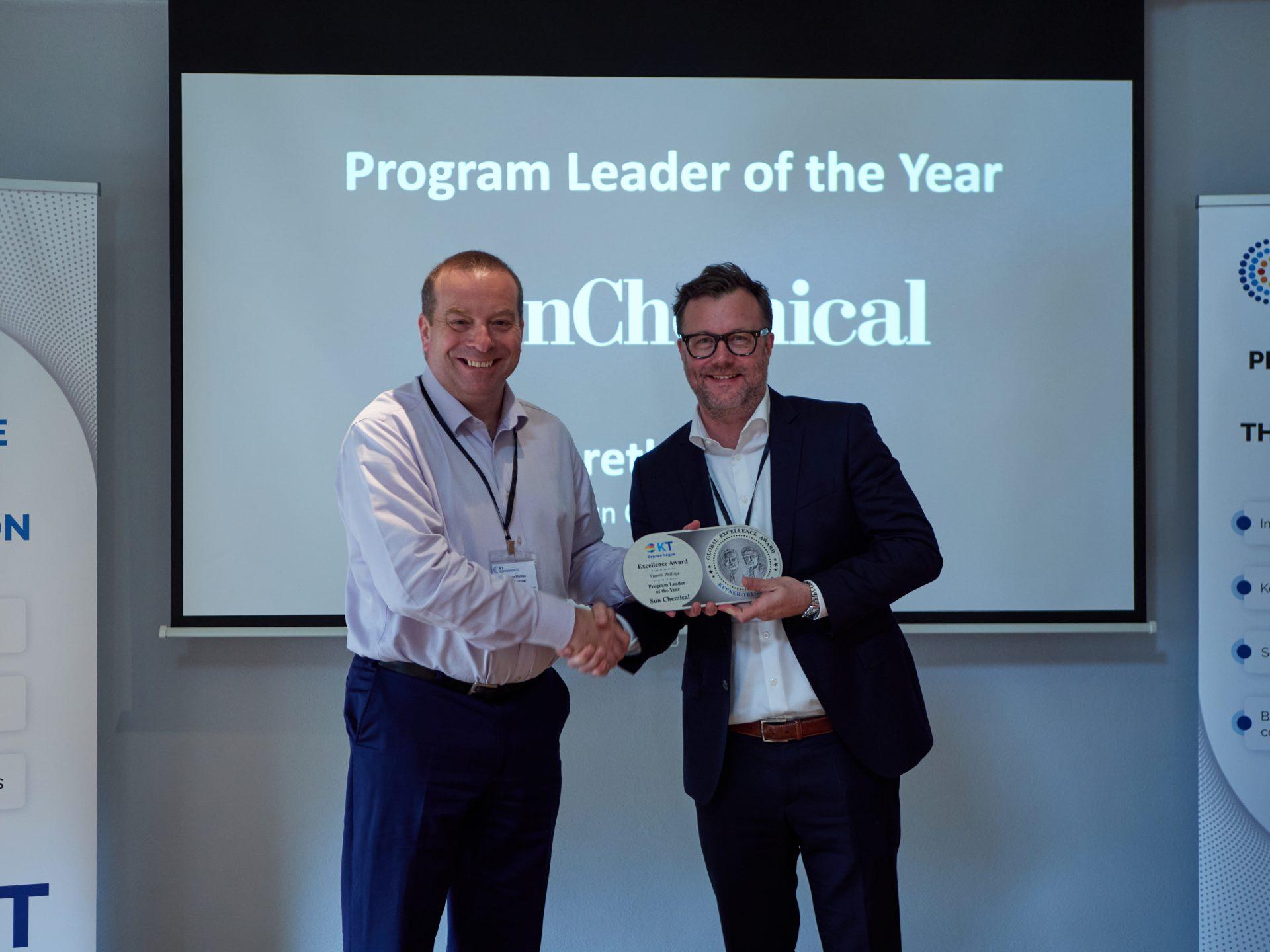 Prix Kepner-Tregoe du chef de programme de l'année Sun Chemical